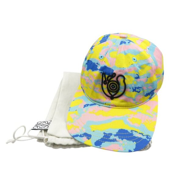 Loewe EYE Nature Baseball Cap Cotton Silver Hardware Multicolor 0570
